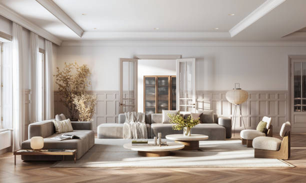 Modern freshly painted interior